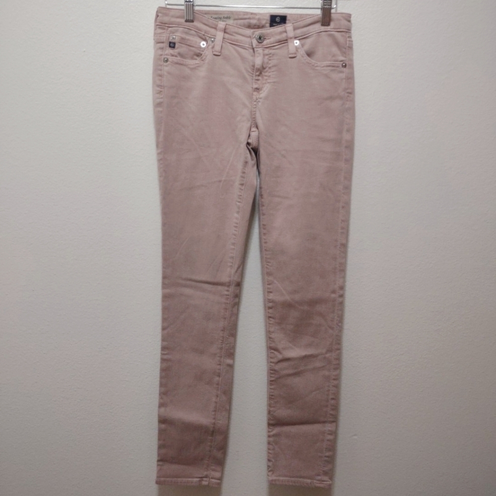 AG  Adriano Goldschmied Tan The Legging Super Skinny Ankle Denim Jean 25